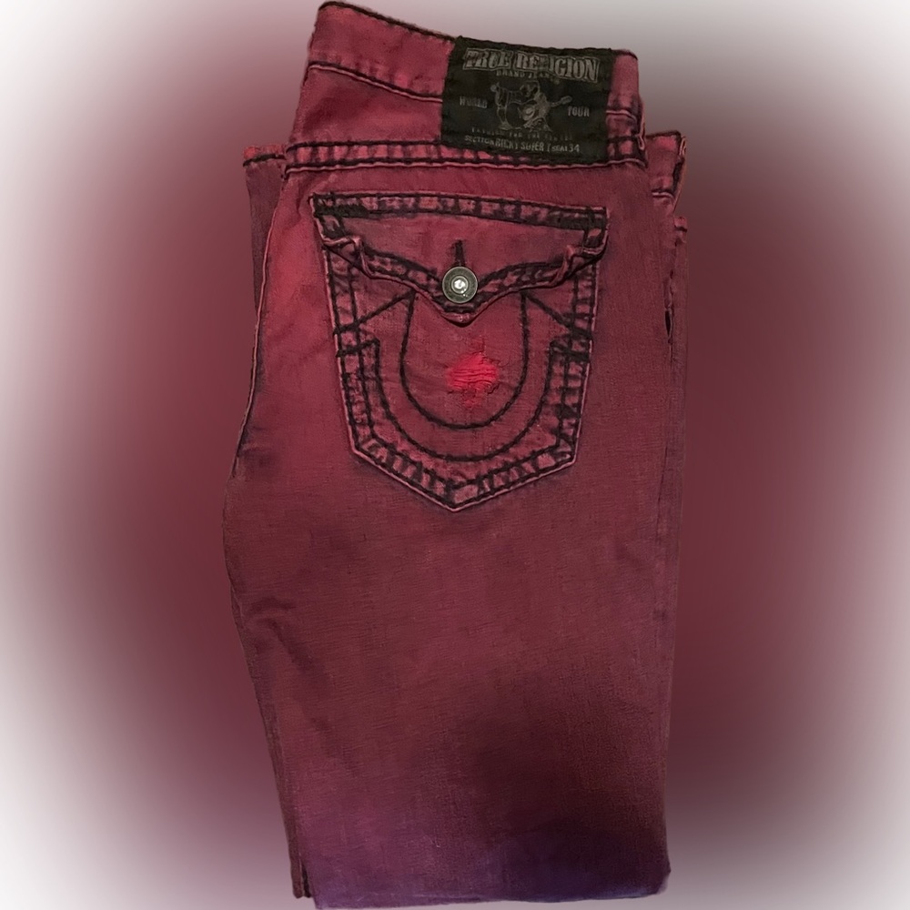 True religion Dark Red Ricky Super T